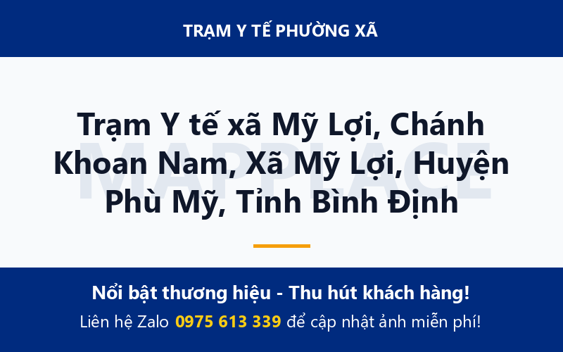 Trạm Y tế xã Mỹ Lợi, Chánh Khoan Nam, Xã Mỹ Lợi, Huyện Phù Mỹ, Tỉnh Bình Định