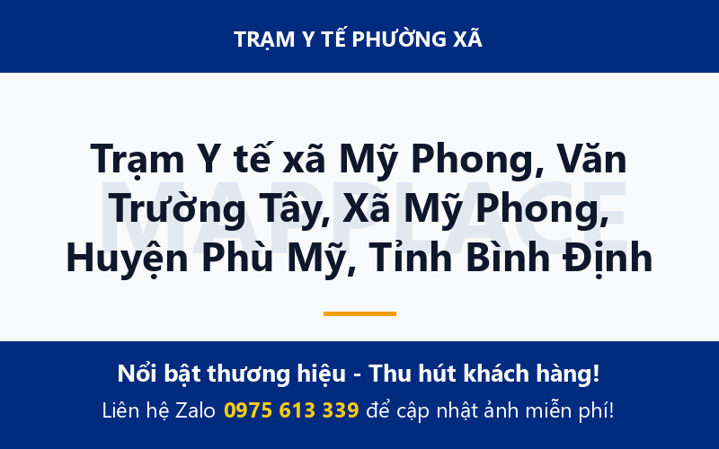 Trạm Y tế xã Mỹ Phong, Văn Trường Tây, Xã Mỹ Phong, Huyện Phù Mỹ, Tỉnh Bình Định