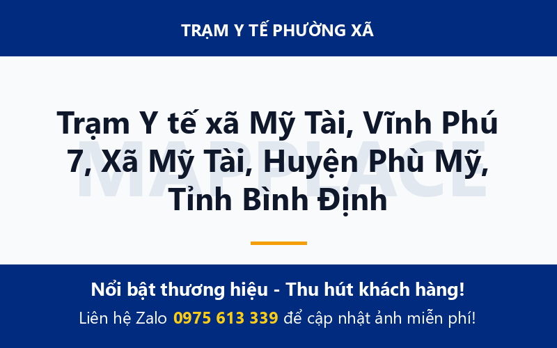 Trạm Y tế xã Mỹ Tài, Vĩnh Phú 7, Xã Mỹ Tài, Huyện Phù Mỹ, Tỉnh Bình Định