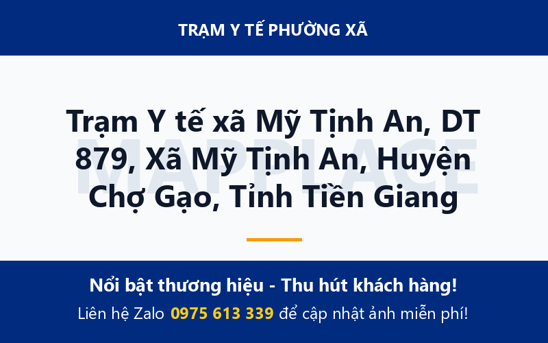 Trạm Y tế xã Mỹ Tịnh An, DT 879, Xã Mỹ Tịnh An, Huyện Chợ Gạo, Tỉnh Tiền Giang