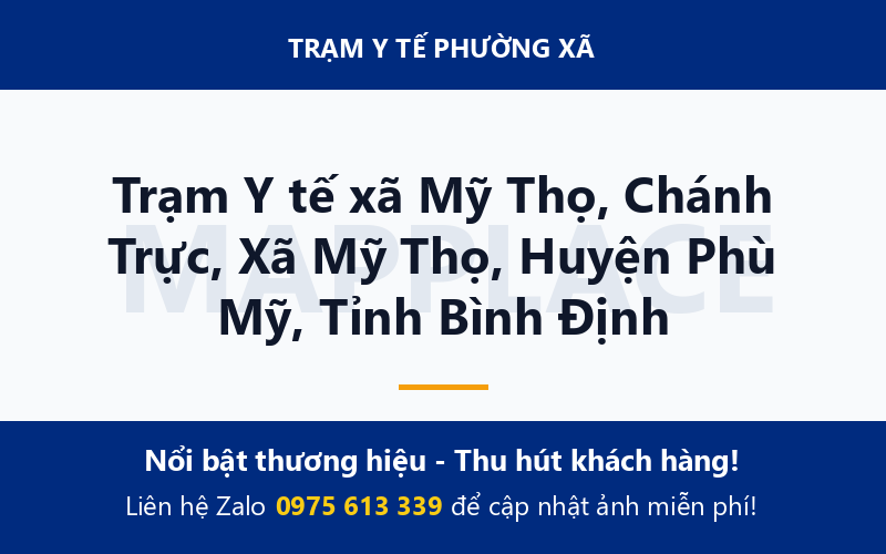 Trạm Y tế xã Mỹ Thọ, Chánh Trực, Xã Mỹ Thọ, Huyện Phù Mỹ, Tỉnh Bình Định