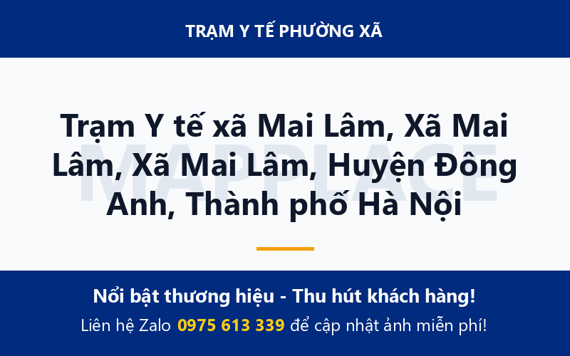 Trạm Y tế xã Mai Lâm, Xã Mai Lâm, Xã Mai Lâm, Huyện Đông Anh, Thành phố Hà Nội