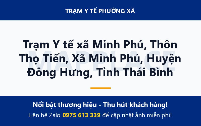 Trạm Y tế xã Minh Phú, Thôn Thọ Tiến, Xã Minh Phú, Huyện Đông Hưng, Tỉnh Thái Bình