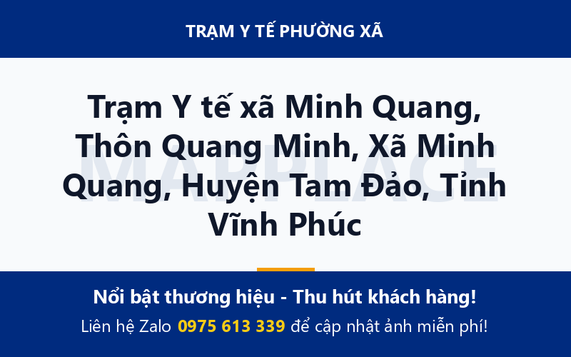 Trạm Y tế xã Minh Quang, Thôn Quang Minh, Xã Minh Quang, Huyện Tam Đảo, Tỉnh Vĩnh Phúc