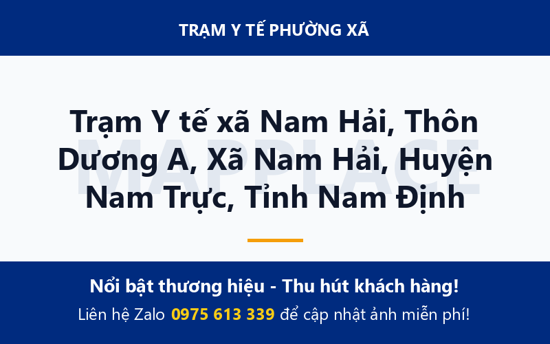 Trạm Y tế xã Nam Hải, Thôn Dương A, Xã Nam Hải, Huyện Nam Trực, Tỉnh Nam Định