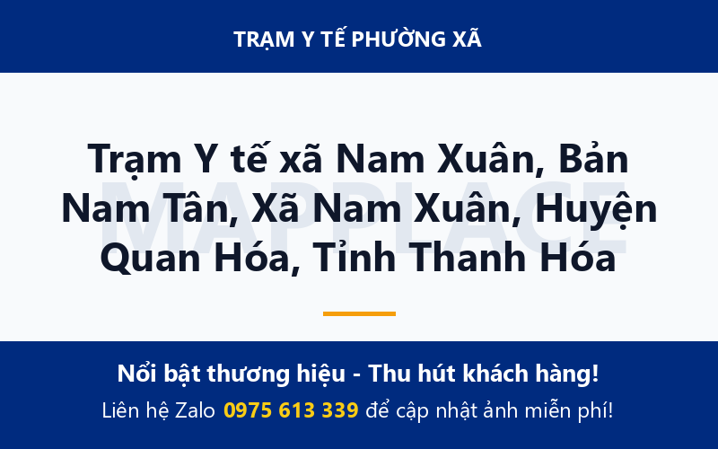 Trạm Y tế xã Nam Xuân, Bản Nam Tân, Xã Nam Xuân, Huyện Quan Hóa, Tỉnh Thanh Hóa