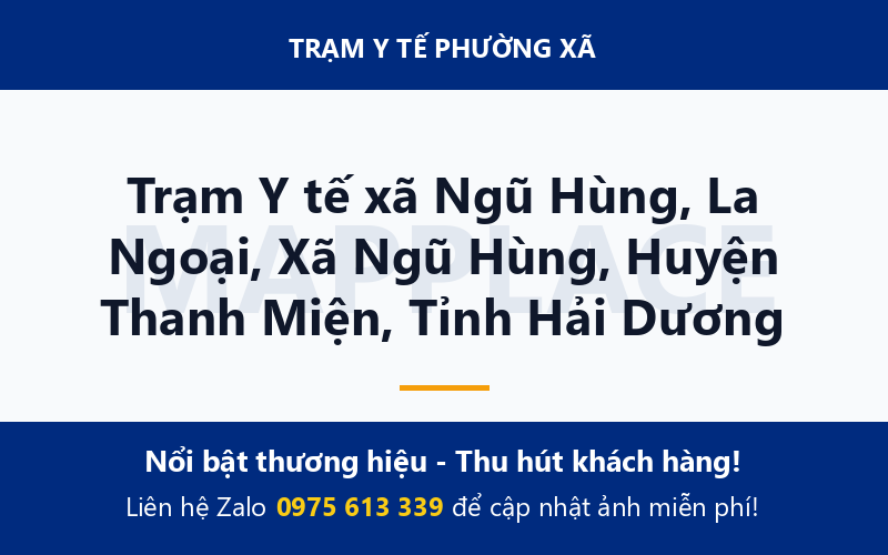 Trạm Y tế xã Ngũ Hùng, La Ngoại, Xã Ngũ Hùng, Huyện Thanh Miện, Tỉnh Hải Dương