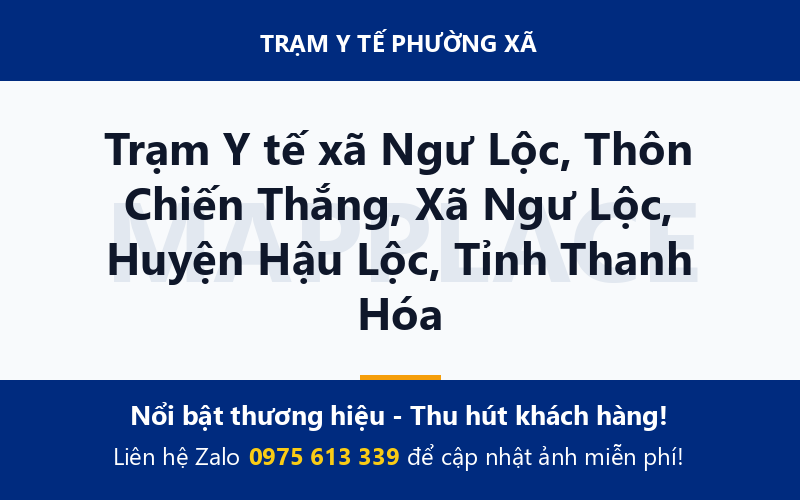 Trạm Y tế xã Ngư Lộc, Thôn Chiến Thắng, Xã Ngư Lộc, Huyện Hậu Lộc, Tỉnh Thanh Hóa
