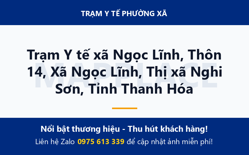 Trạm Y tế xã Ngọc Lĩnh, Thôn 14, Xã Ngọc Lĩnh, Thị xã Nghi Sơn, Tỉnh Thanh Hóa