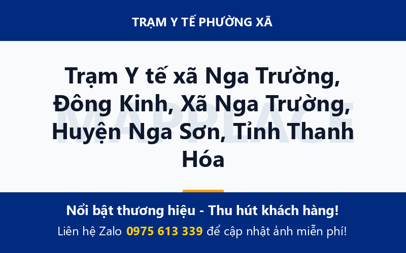 Trạm Y tế xã Nga Trường, Đông Kinh, Xã Nga Trường, Huyện Nga Sơn, Tỉnh Thanh Hóa