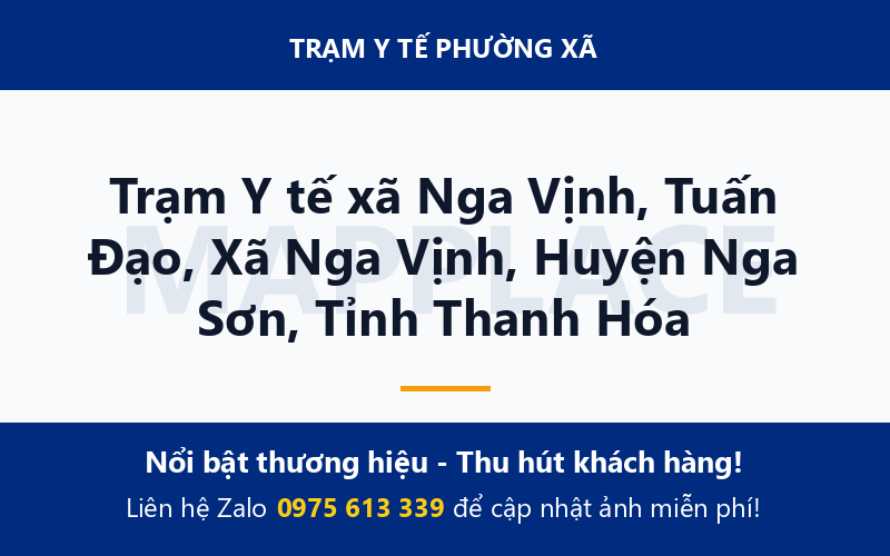 Trạm Y tế xã Nga Vịnh, Tuấn Đạo, Xã Nga Vịnh, Huyện Nga Sơn, Tỉnh Thanh Hóa