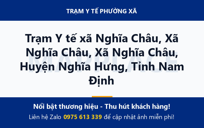 Trạm Y tế xã Nghĩa Châu, Xã Nghĩa Châu, Xã Nghĩa Châu, Huyện Nghĩa Hưng, Tỉnh Nam Định