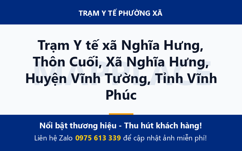 Trạm Y tế xã Nghĩa Hưng, Thôn Cuối, Xã Nghĩa Hưng, Huyện Vĩnh Tường, Tỉnh Vĩnh Phúc