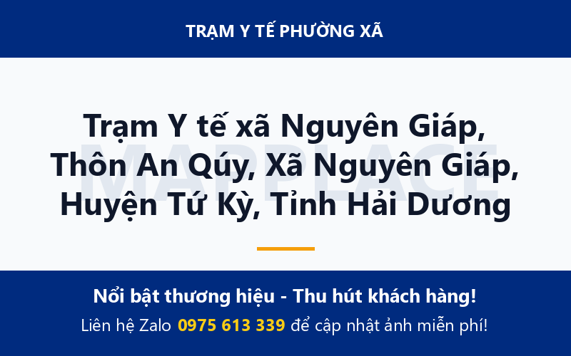 Trạm Y tế xã Nguyên Giáp, Thôn An Qúy, Xã Nguyên Giáp, Huyện Tứ Kỳ, Tỉnh Hải Dương