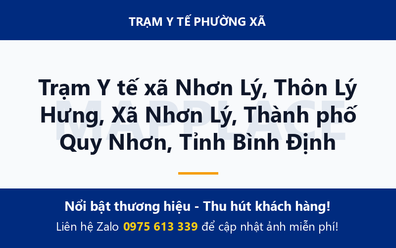 Trạm Y tế xã Nhơn Lý, Thôn Lý Hưng, Xã Nhơn Lý, Thành phố Quy Nhơn, Tỉnh Bình Định