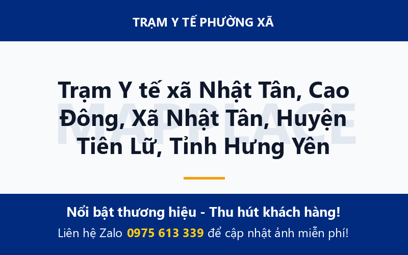 Trạm Y tế xã Nhật Tân, Cao Đông, Xã Nhật Tân, Huyện Tiên Lữ, Tỉnh Hưng Yên