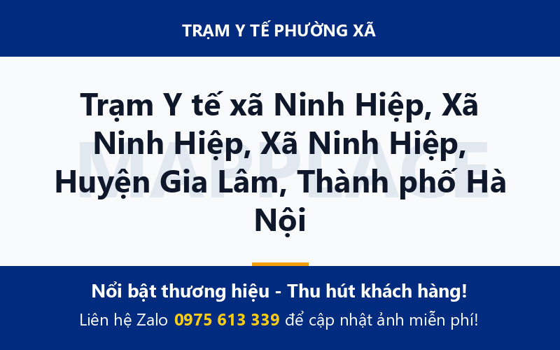 Trạm Y tế xã Ninh Hiệp, Xã Ninh Hiệp, Xã Ninh Hiệp, Huyện Gia Lâm, Thành phố Hà Nội