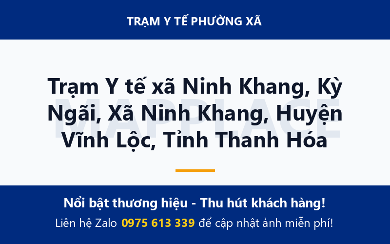 Trạm Y tế xã Ninh Khang, Kỳ Ngãi, Xã Ninh Khang, Huyện Vĩnh Lộc, Tỉnh Thanh Hóa
