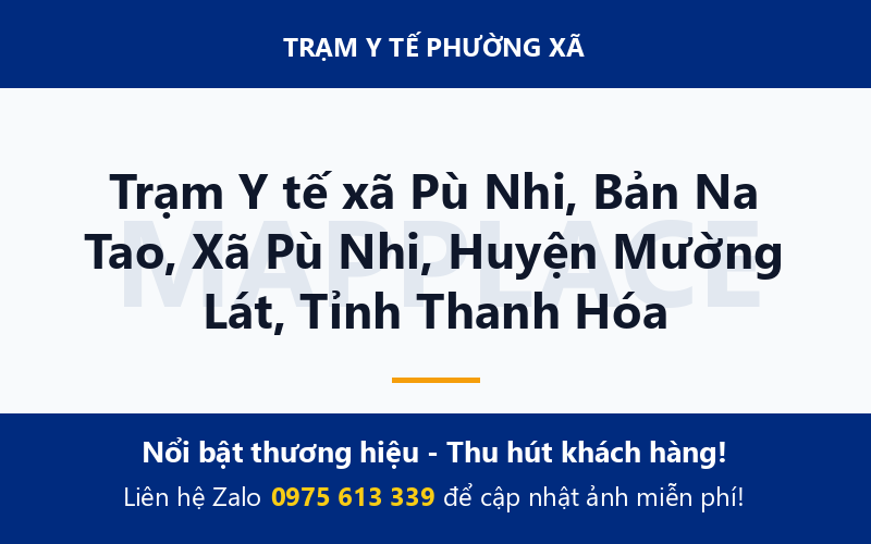 Trạm Y tế xã Pù Nhi, Bản Na Tao, Xã Pù Nhi, Huyện Mường Lát, Tỉnh Thanh Hóa