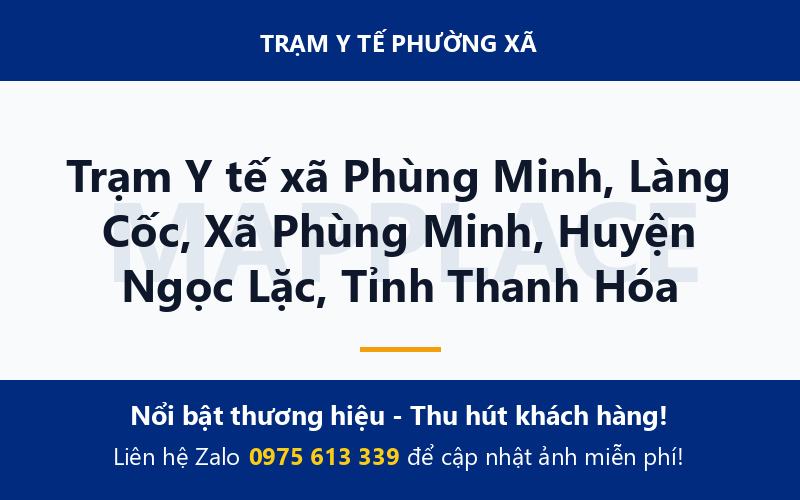 Trạm Y tế xã Phùng Minh, Làng Cốc, Xã Phùng Minh, Huyện Ngọc Lặc, Tỉnh Thanh Hóa