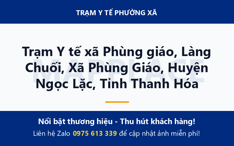 Trạm Y tế xã Phùng giáo, Làng Chuối, Xã Phùng Giáo, Huyện Ngọc Lặc, Tỉnh Thanh Hóa