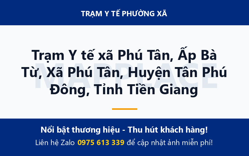 Trạm Y tế xã Phú Tân, Ấp Bà Từ, Xã Phú Tân, Huyện Tân Phú Đông, Tỉnh Tiền Giang
