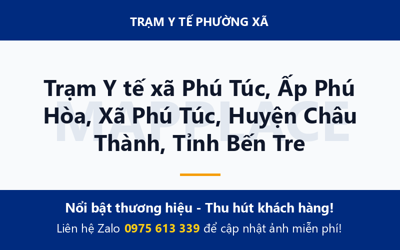 Trạm Y tế xã Phú Túc, Ấp Phú Hòa, Xã Phú Túc, Huyện Châu Thành, Tỉnh Bến Tre
