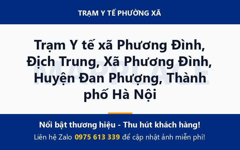 Trạm Y tế xã Phương Đình, Địch Trung, Xã Phương Đình, Huyện Đan Phượng, Thành phố Hà Nội