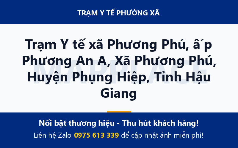 Trạm Y tế xã Phương Phú, ấp Phương An A, Xã Phương Phú, Huyện Phụng Hiệp, Tỉnh Hậu Giang