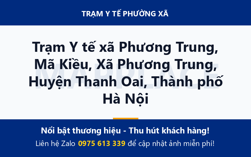 Trạm Y tế xã Phương Trung, Mã Kiều, Xã Phương Trung, Huyện Thanh Oai, Thành phố Hà Nội