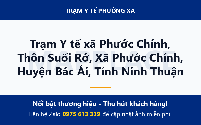 Trạm Y tế xã Phước Chính, Thôn Suối Rớ, Xã Phước Chính, Huyện Bác Ái, Tỉnh Ninh Thuận