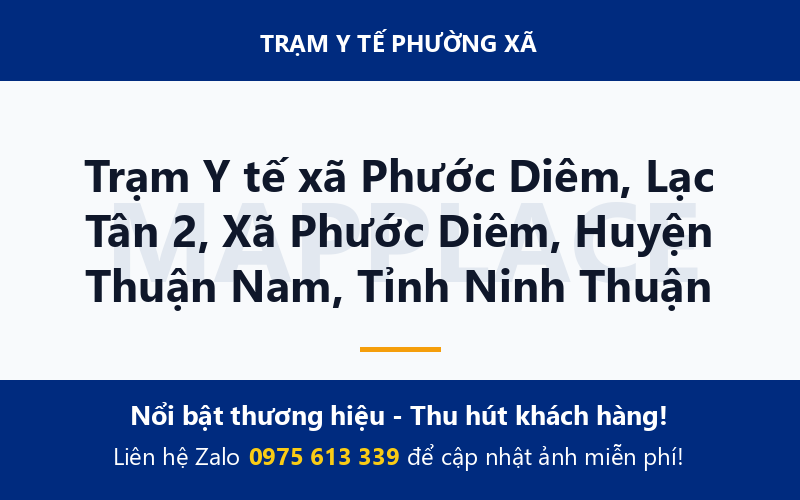 Trạm Y tế xã Phước Diêm, Lạc Tân 2, Xã Phước Diêm, Huyện Thuận Nam, Tỉnh Ninh Thuận
