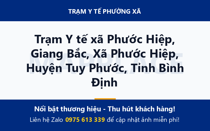 Trạm Y tế xã Phước Hiệp, Giang Bắc, Xã Phước Hiệp, Huyện Tuy Phước, Tỉnh Bình Định