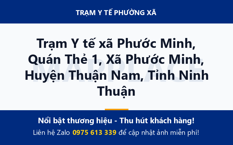 Trạm Y tế xã Phước Minh, Quán Thẻ 1, Xã Phước Minh, Huyện Thuận Nam, Tỉnh Ninh Thuận