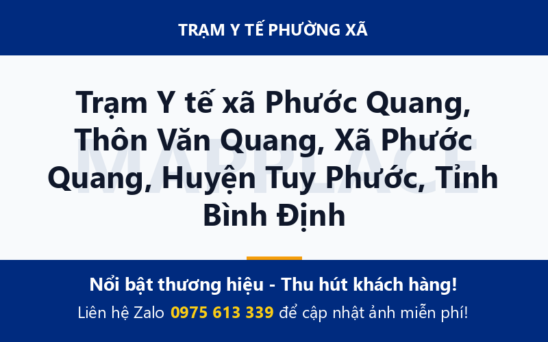 Trạm Y tế xã Phước Quang, Thôn Văn Quang, Xã Phước Quang, Huyện Tuy Phước, Tỉnh Bình Định
