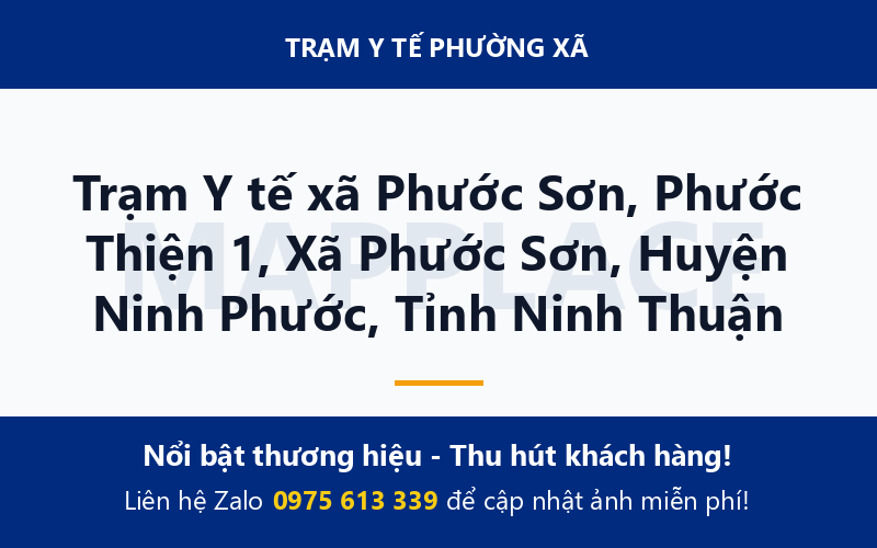 Trạm Y tế xã Phước Sơn, Phước Thiện 1, Xã Phước Sơn, Huyện Ninh Phước, Tỉnh Ninh Thuận