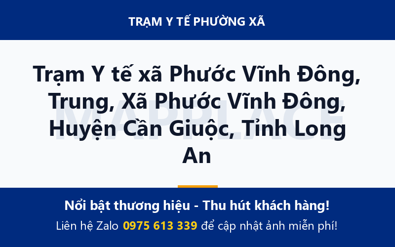 Trạm Y tế xã Phước Vĩnh Đông, Trung, Xã Phước Vĩnh Đông, Huyện Cần Giuộc, Tỉnh Long An