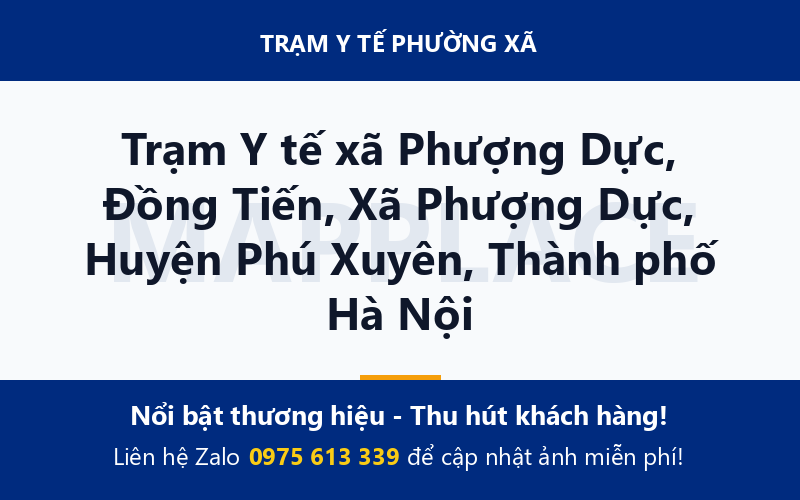 Trạm Y tế xã Phượng Dực, Đồng Tiến, Xã Phượng Dực, Huyện Phú Xuyên, Thành phố Hà Nội