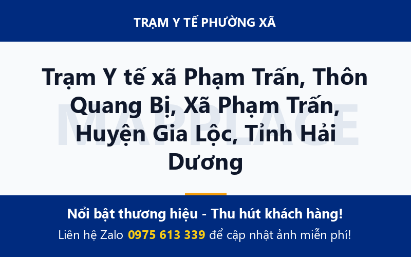 Trạm Y tế xã Phạm Trấn, Thôn Quang Bị, Xã Phạm Trấn, Huyện Gia Lộc, Tỉnh Hải Dương