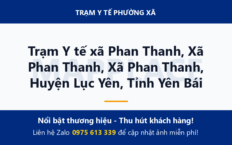 Trạm Y tế xã Phan Thanh, Xã Phan Thanh, Xã Phan Thanh, Huyện Lục Yên, Tỉnh Yên Bái