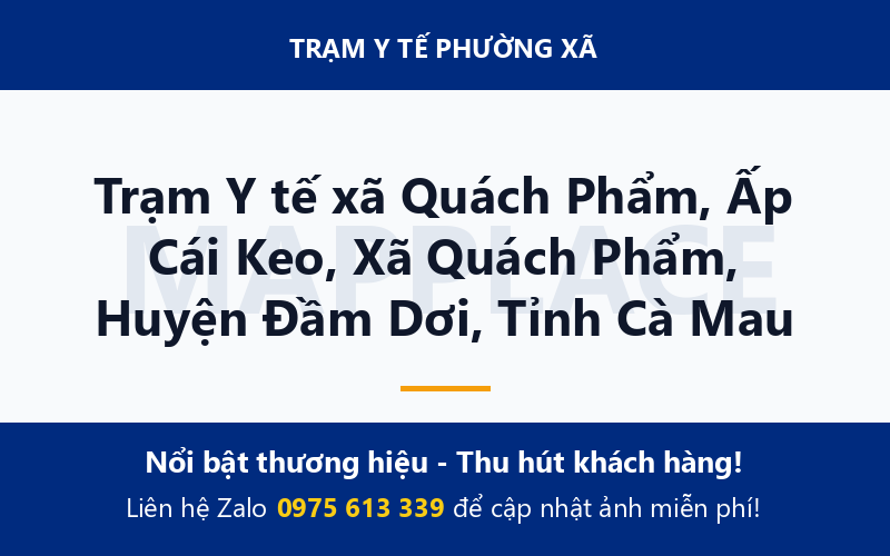 Trạm Y tế xã Quách Phẩm, Ấp Cái Keo, Xã Quách Phẩm, Huyện Đầm Dơi, Tỉnh Cà Mau