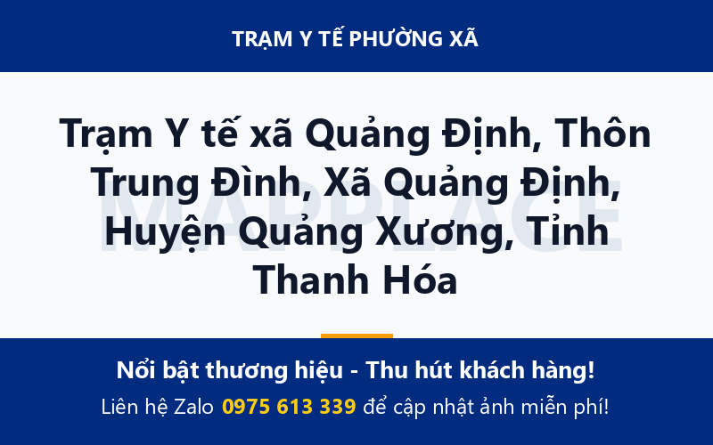 Trạm Y tế xã Quảng Định, Thôn Trung Đình, Xã Quảng Định, Huyện Quảng Xương, Tỉnh Thanh Hóa
