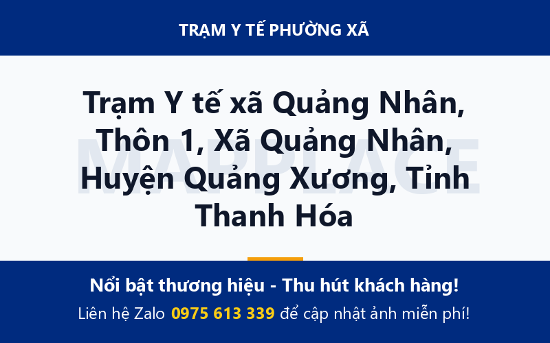 Trạm Y tế xã Quảng Nhân, Thôn 1, Xã Quảng Nhân, Huyện Quảng Xương, Tỉnh Thanh Hóa