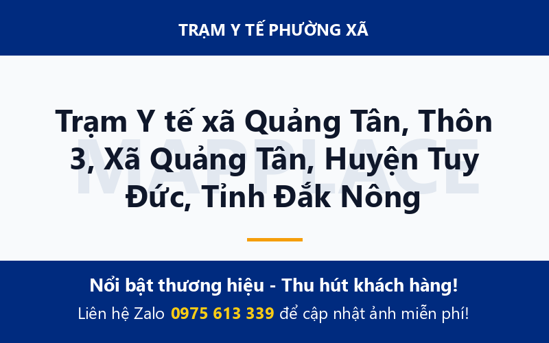 Trạm Y tế xã Quảng Tân, Thôn 3, Xã Quảng Tân, Huyện Tuy Đức, Tỉnh Đắk Nông