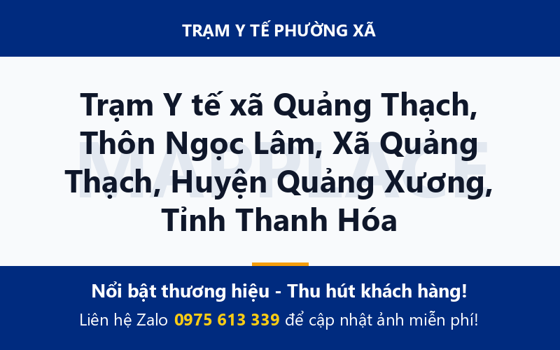 Trạm Y tế xã Quảng Thạch, Thôn Ngọc Lâm, Xã Quảng Thạch, Huyện Quảng Xương, Tỉnh Thanh Hóa
