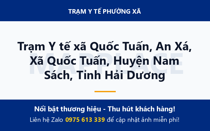 Trạm Y tế xã Quốc Tuấn, An Xá, Xã Quốc Tuấn, Huyện Nam Sách, Tỉnh Hải Dương