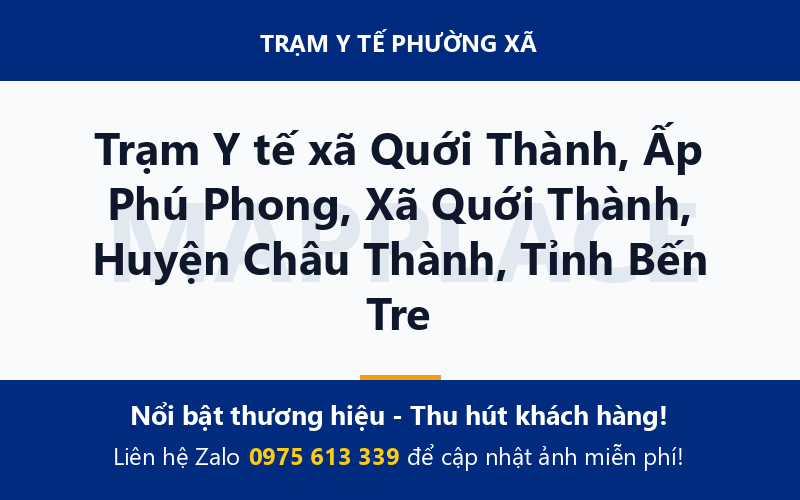 Trạm Y tế xã Quới Thành, Ấp Phú Phong, Xã Quới Thành, Huyện Châu Thành, Tỉnh Bến Tre