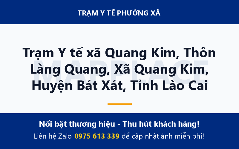 Trạm Y tế xã Quang Kim, Thôn Làng Quang, Xã Quang Kim, Huyện Bát Xát, Tỉnh Lào Cai