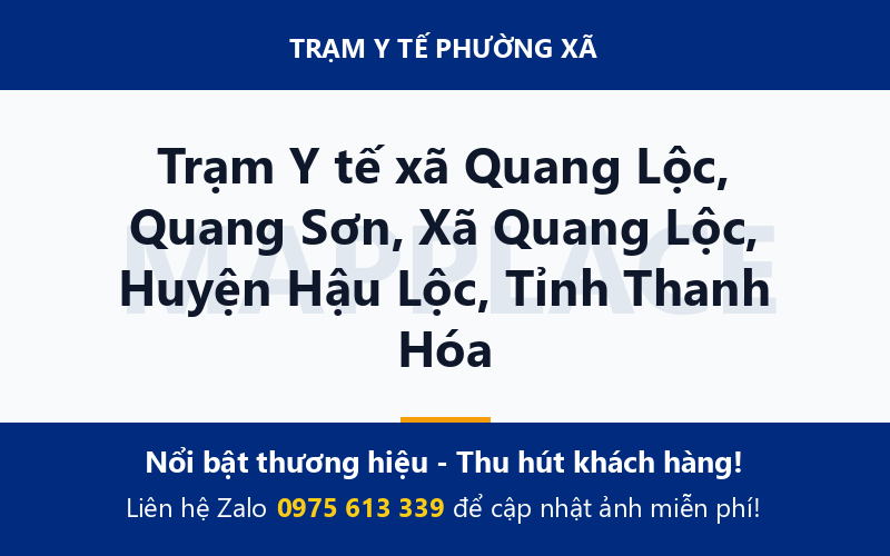 Trạm Y tế xã Quang Lộc, Quang Sơn, Xã Quang Lộc, Huyện Hậu Lộc, Tỉnh Thanh Hóa