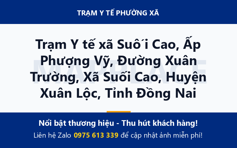 Trạm Y tế xã Suối Cao, Ấp Phượng Vỹ, Đường Xuân Trường, Xã Suối Cao, Huyện Xuân Lộc, Tỉnh Đồng Nai